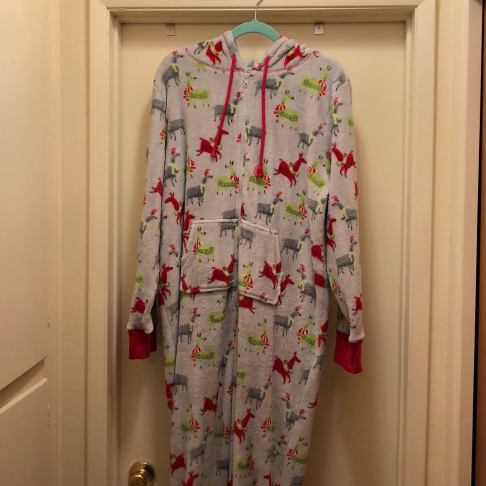 Christmas llama onesie